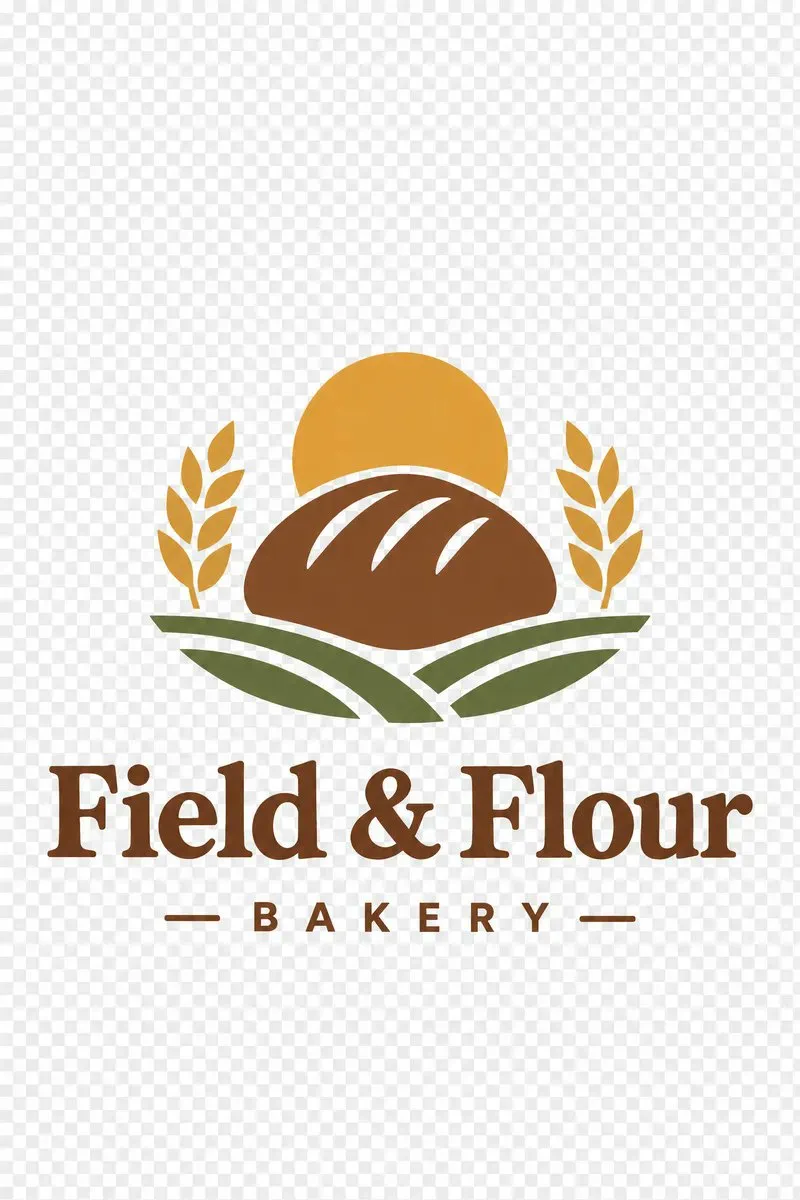 Field & Flour 面包店透明底标志